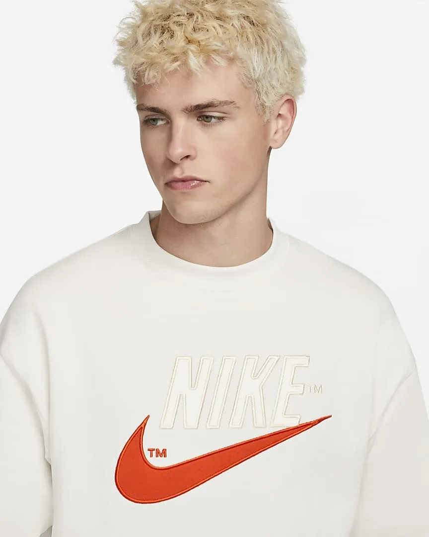 French Terry Crew Sweatshirt With Logo White фото