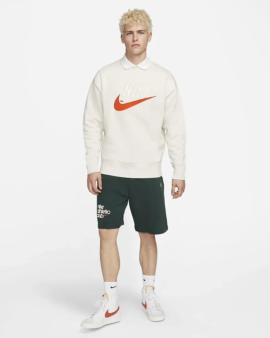 French Terry Crew Sweatshirt With Logo White фото
