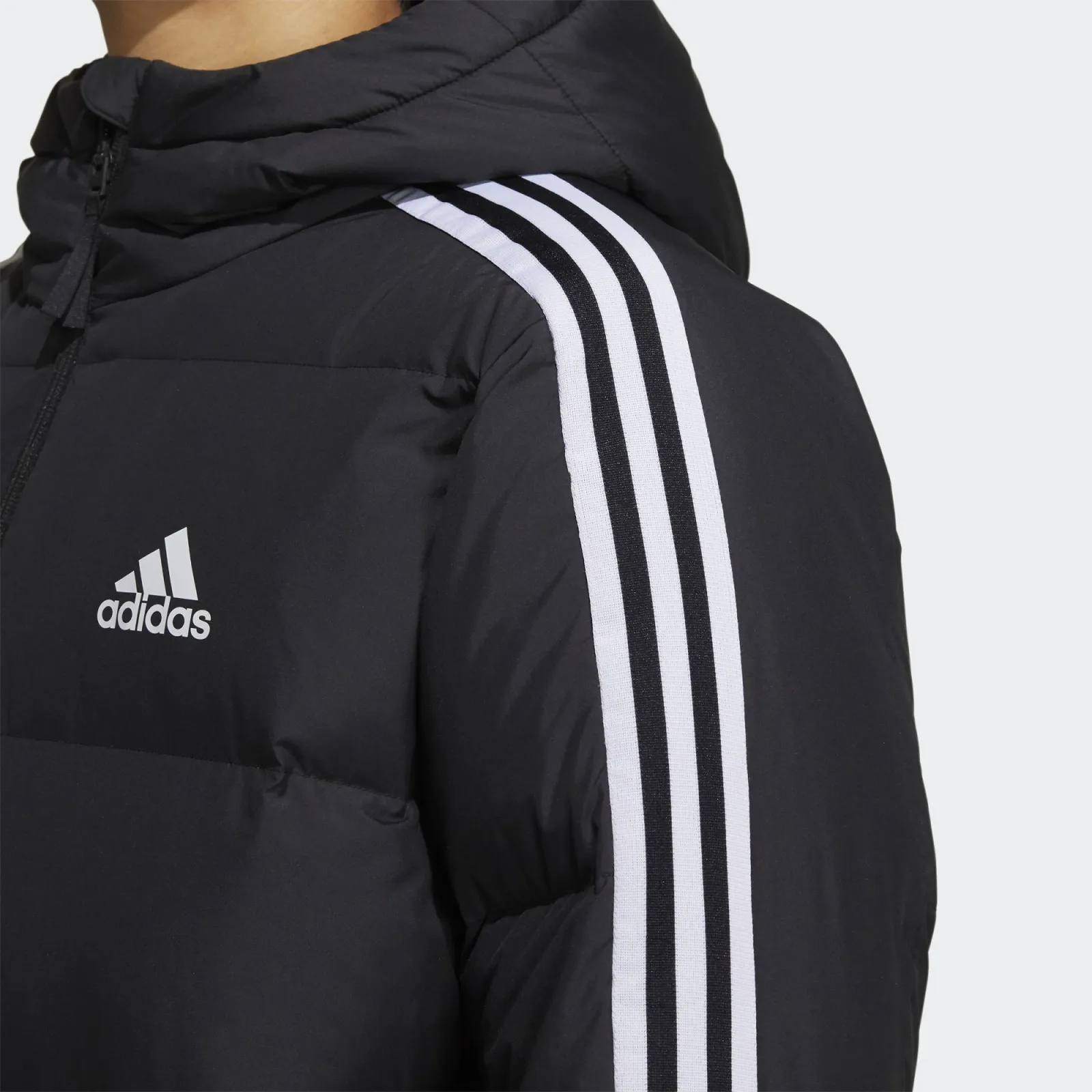 Elongated Utilitas 3-Stripes Hooded Jacket фото