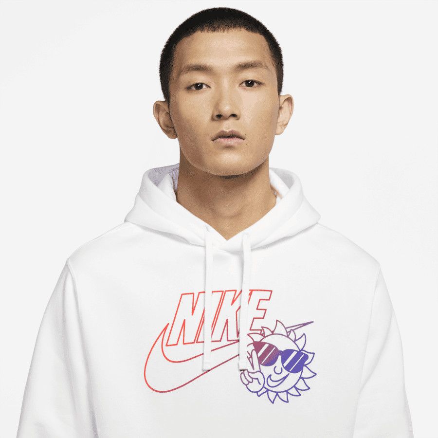 French Terry Crew Hoodie White фото