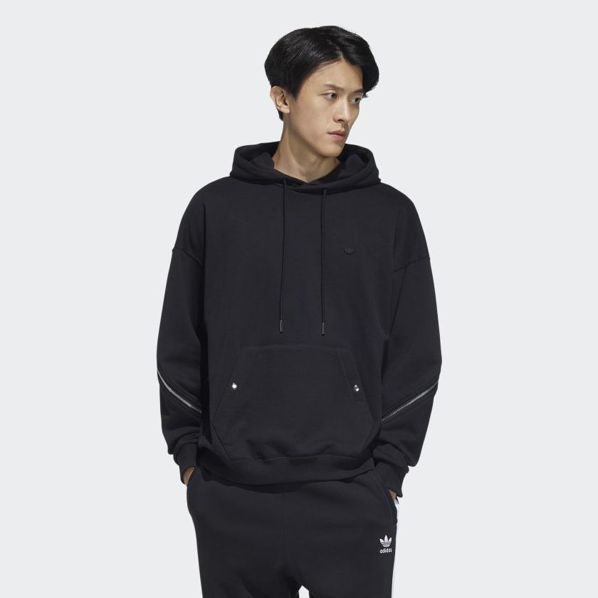 Adicolor Zip Hand Hoodie Black фото