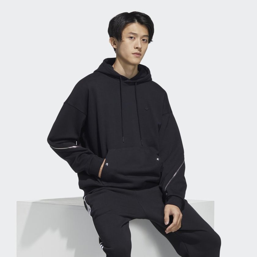 Adicolor Zip Hand Hoodie Black фото