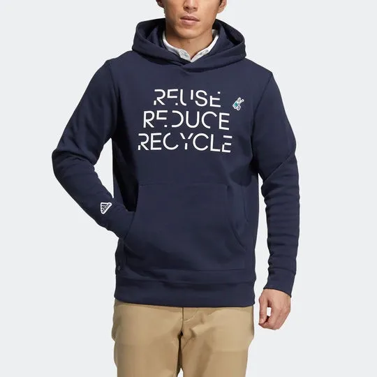 Reuse Reduce Recycle Hoodie Navy Blue