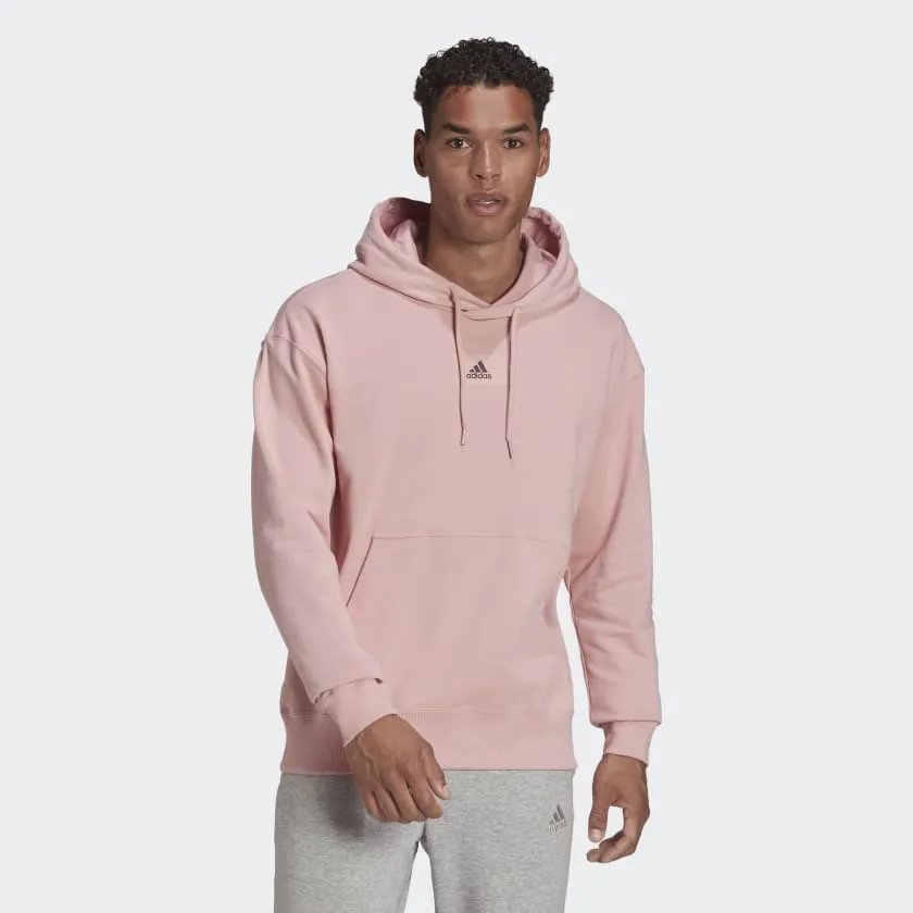 Essential Feelvivid Cotton French Terry Drop Shoulder Hoodie Pink