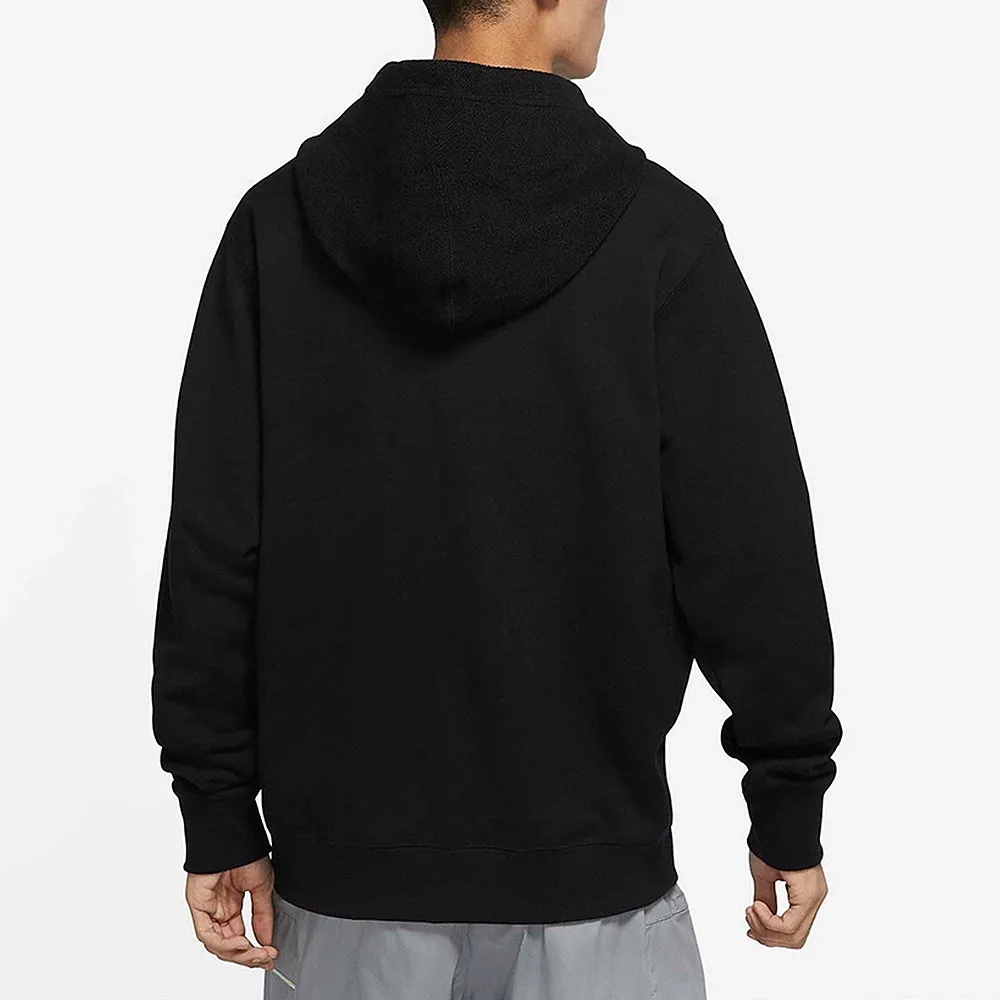Embroidered Double Swoosh Hoodie Black фото