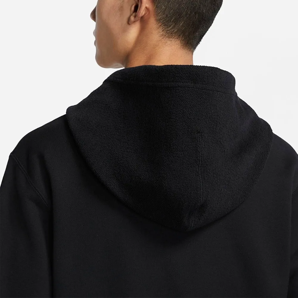 Embroidered Double Swoosh Hoodie Black фото