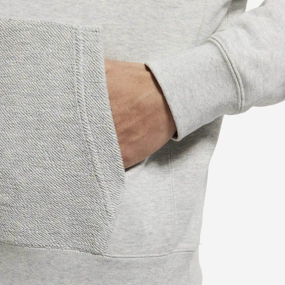 Embroidered Double Swoosh Hoodie Grey фото