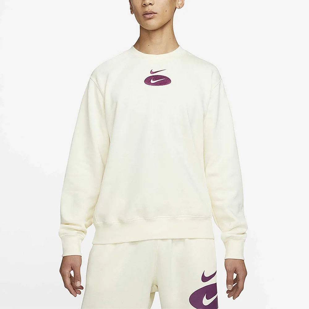 Embroidered Double Swoosh Grew Sweatshirt White фото