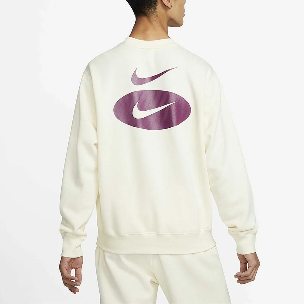 Embroidered Double Swoosh Grew Sweatshirt White фото