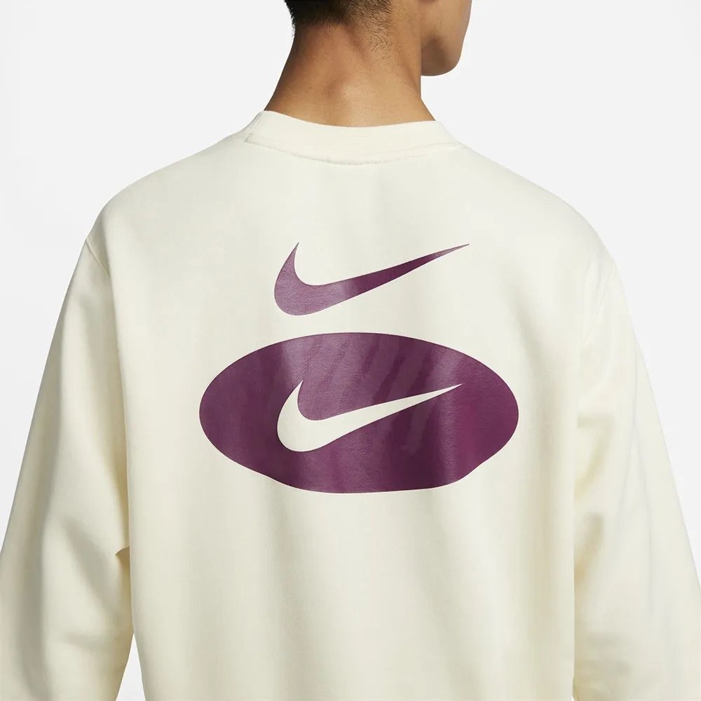 Embroidered Double Swoosh Grew Sweatshirt White фото