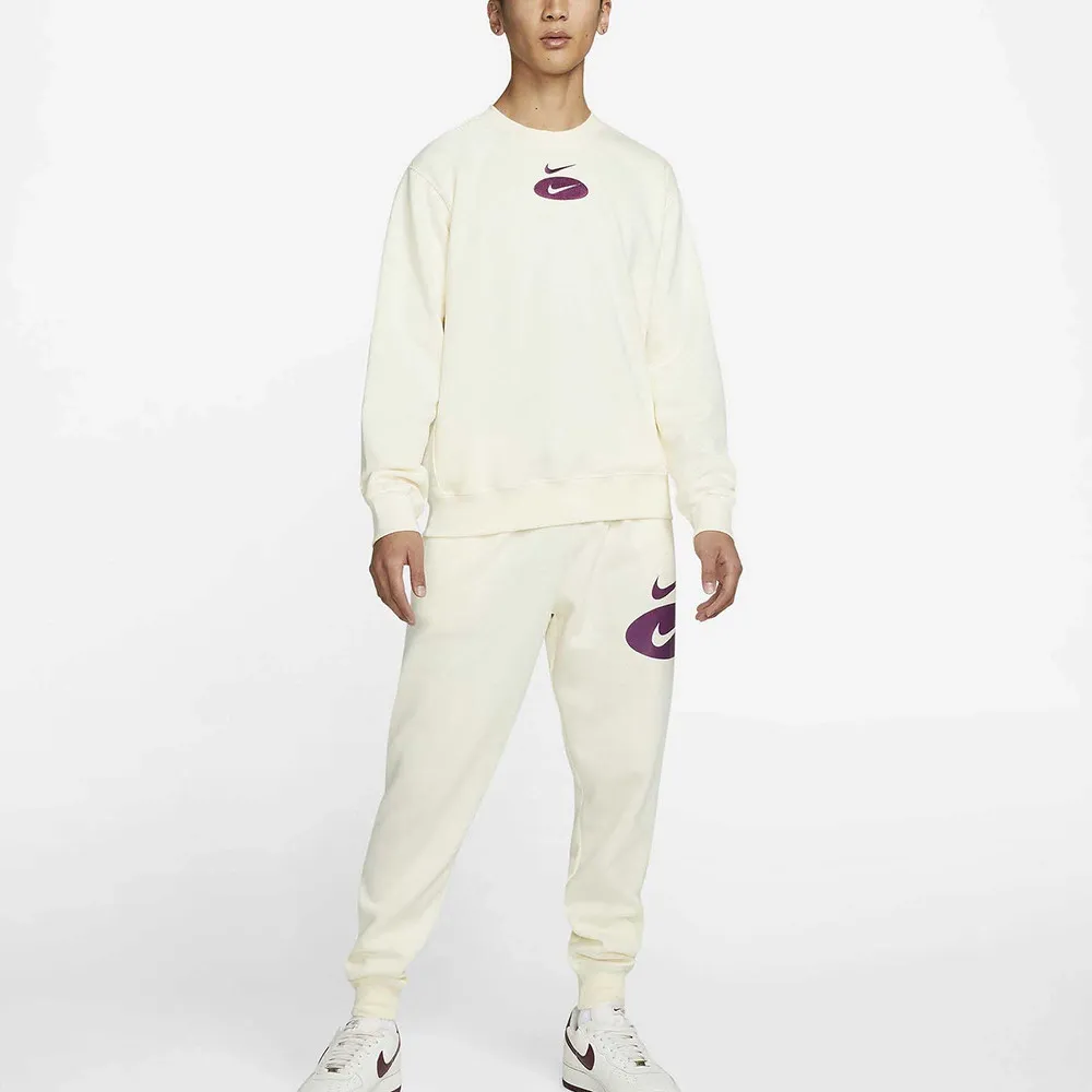Embroidered Double Swoosh Grew Sweatshirt White фото