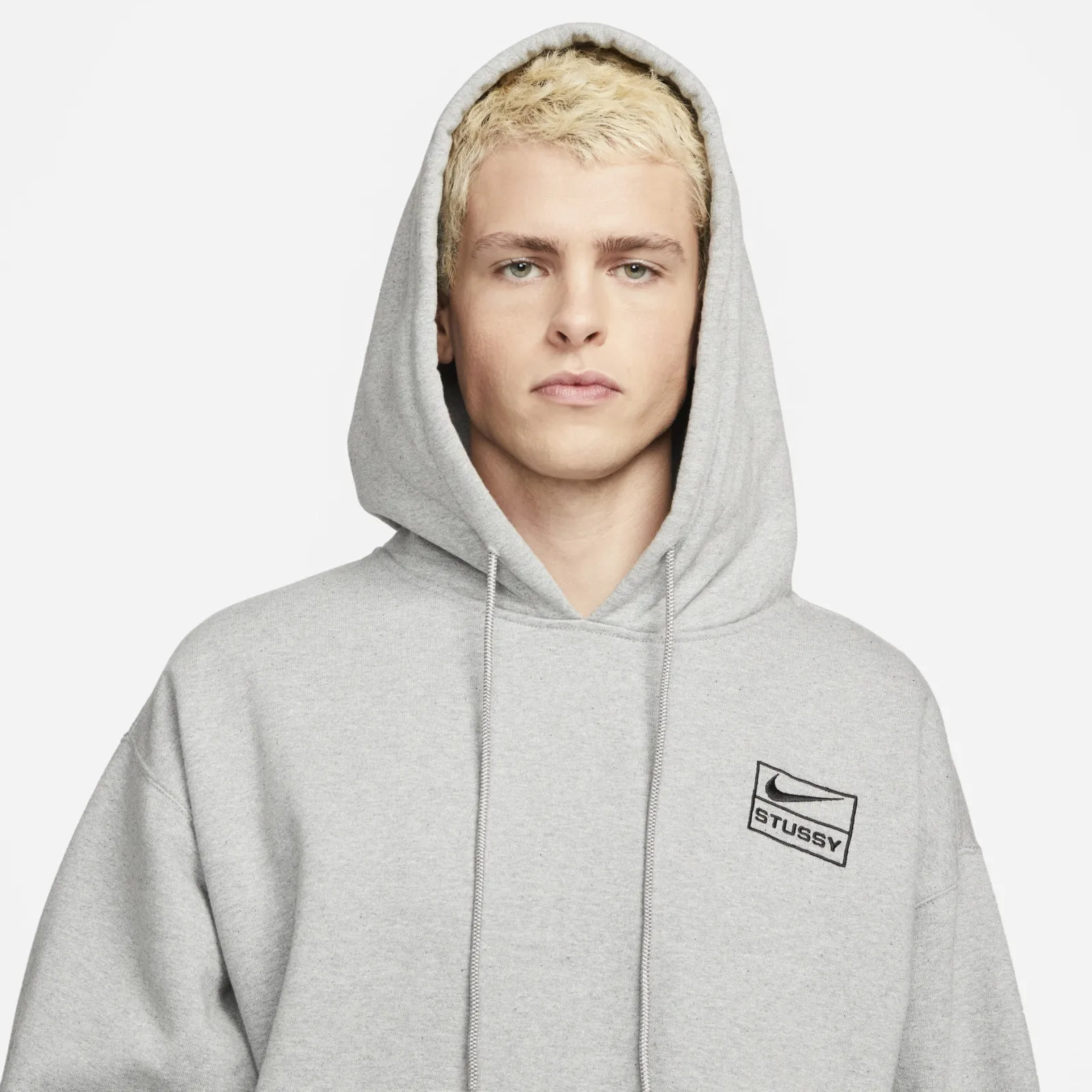 X Stussy Oversize Hoodie Grey фото