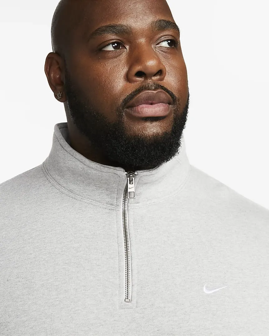 Zip Stand Fleece Sweatshirt Grey фото
