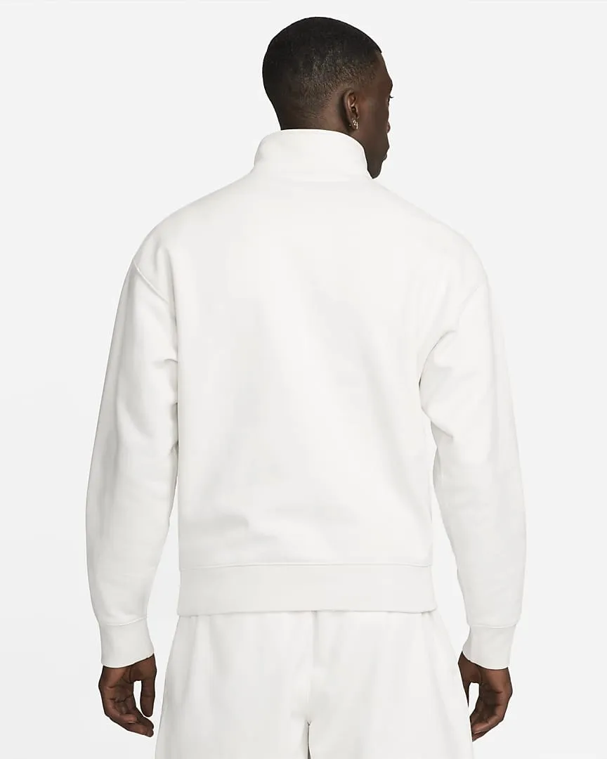 Zip Stand Fleece Sweatshirt White фото