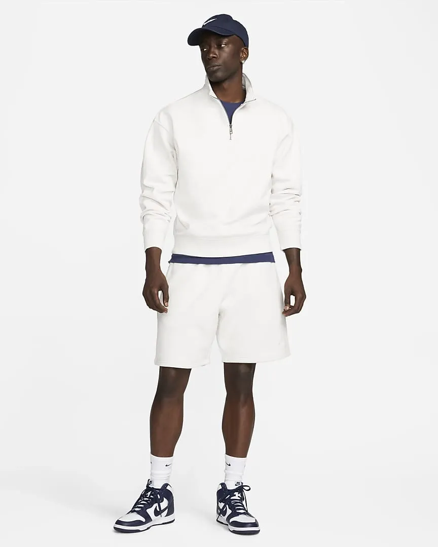 Zip Stand Fleece Sweatshirt White фото