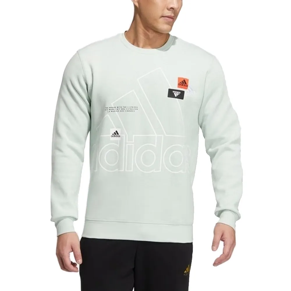 Casual Big Logo Crew Sweatshirt Grey