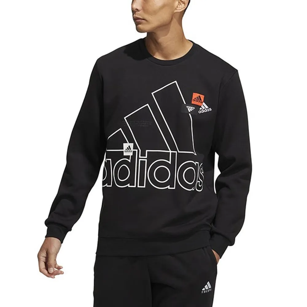 Casual Big Logo Crew Sweatshirt Black фото