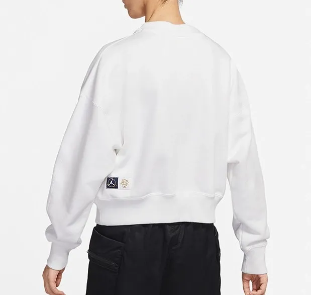 Oversize Crew Long Sleeve Tee Women White фото
