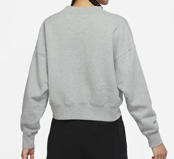 Oversize Crew Long Sleeve Tee Women Grey фото