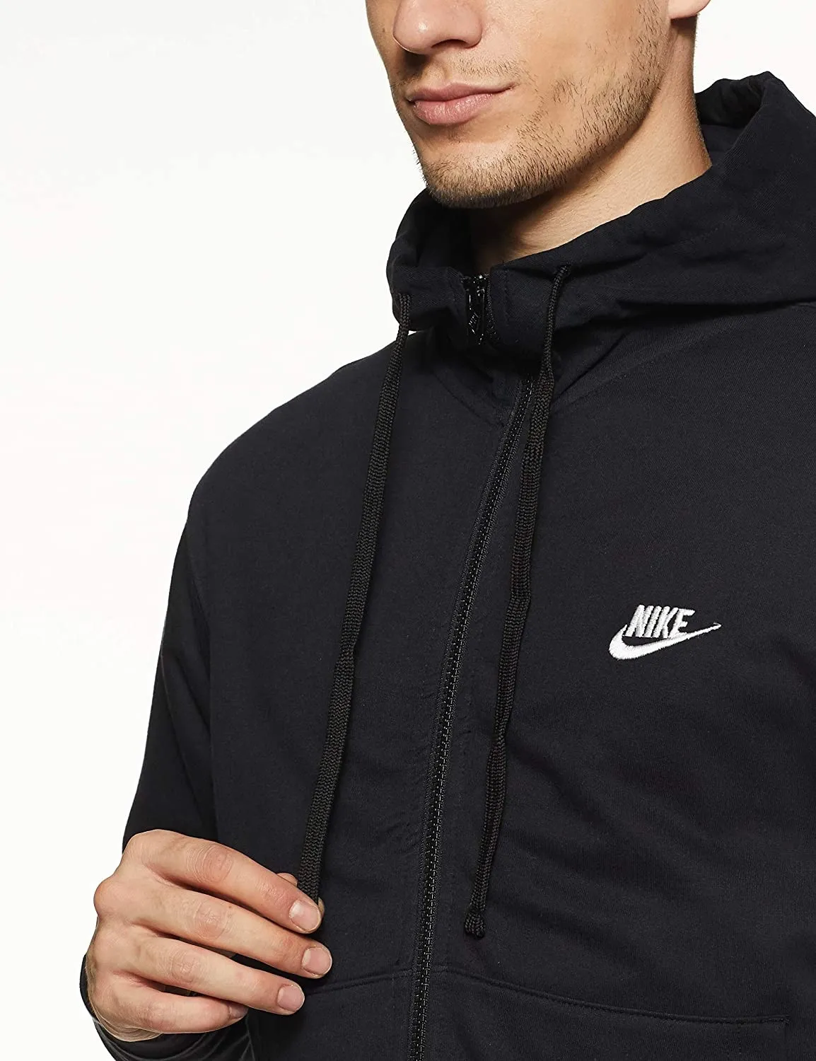 Full-Zip Kangaroo Club Hoodie Black фото