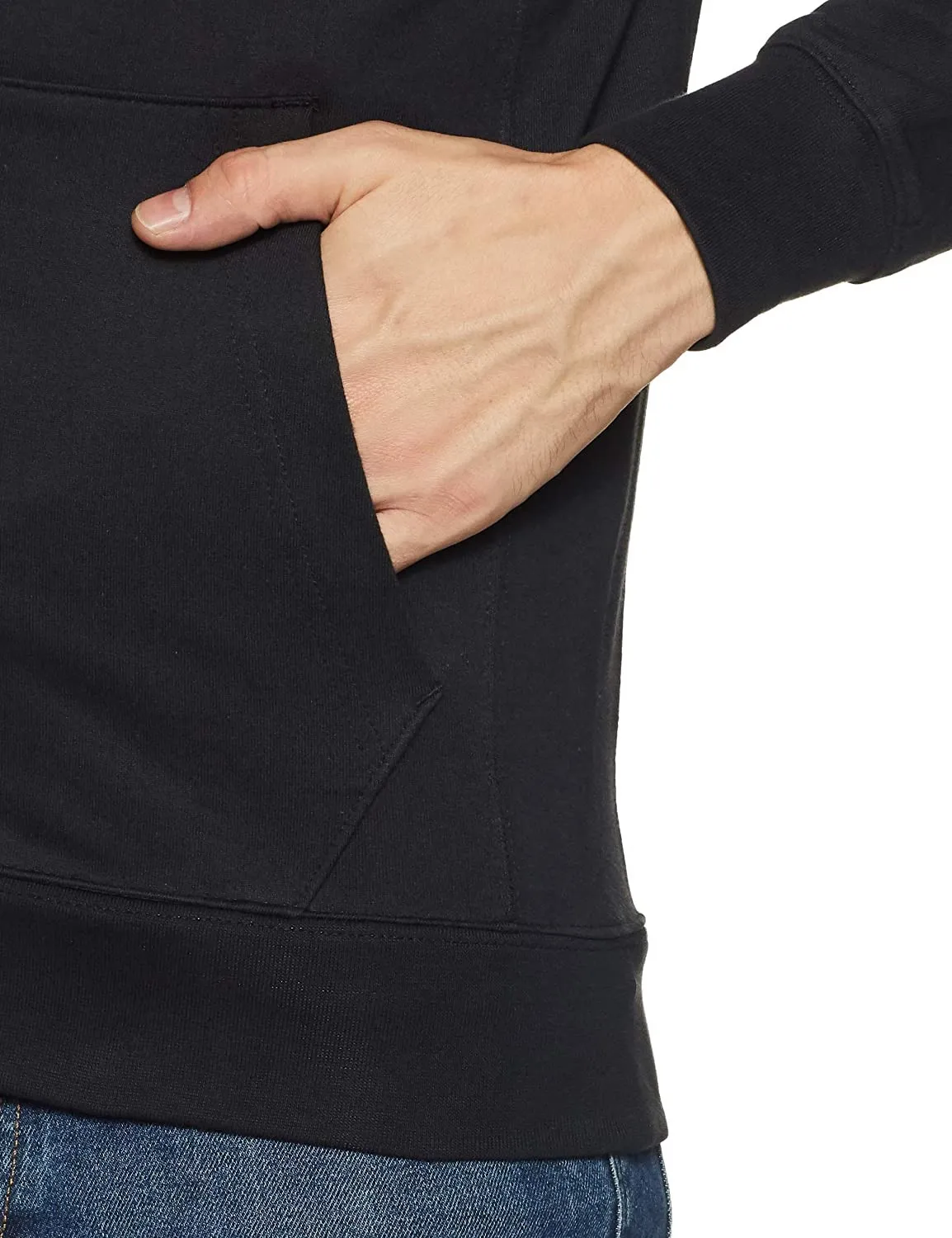 Full-Zip Kangaroo Club Hoodie Black фото