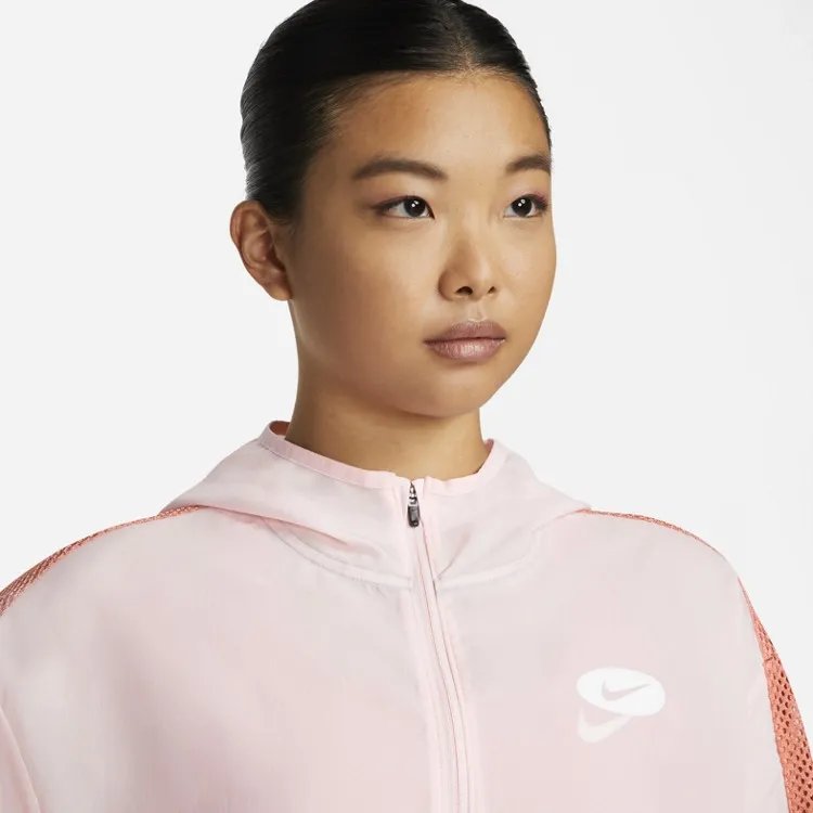 Double Swoosh Mesh Pocket Windbreaker White фото