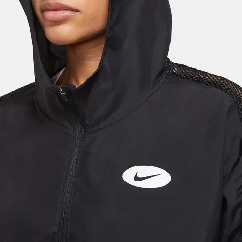 Double Swoosh Mesh Pocket Windbreaker Black фото