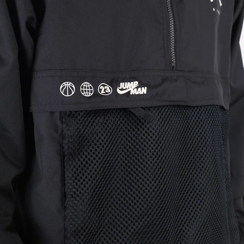 Half Zip Jamp Man Hooded Jacket Black фото