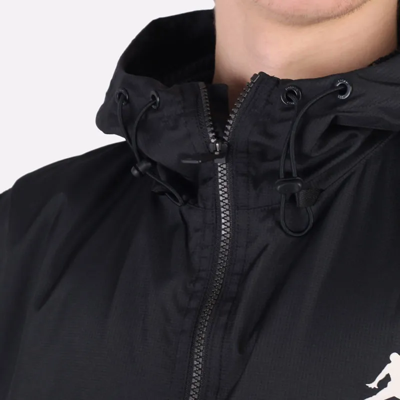 Half Zip Jamp Man Hooded Jacket Black фото