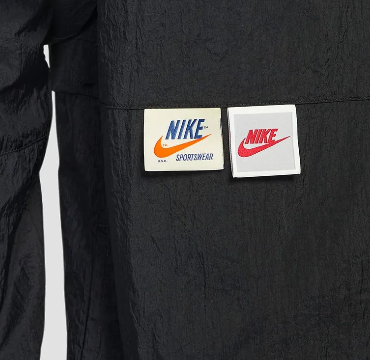Zip Double Swoosh Windbreaker Hooded Jacket Black фото
