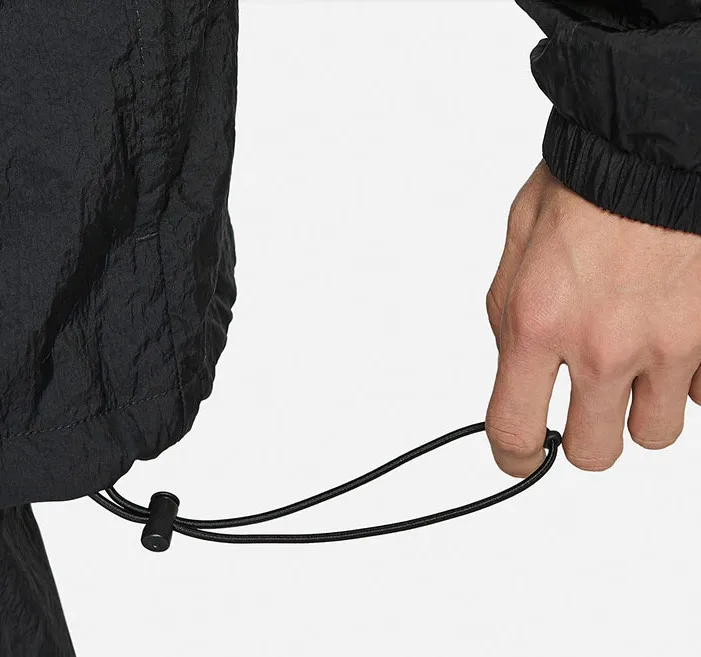 Zip Double Swoosh Windbreaker Hooded Jacket Black фото