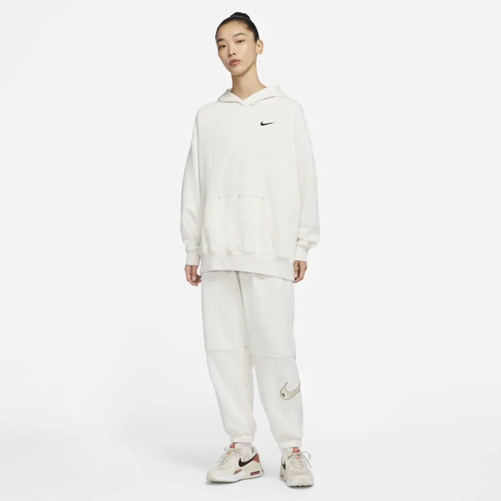 Embroidered Loose Hoodie White фото