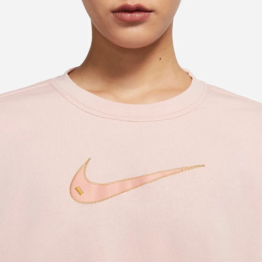 Oversize Swoosh Fleece Sweatshrt Washed Pink фото