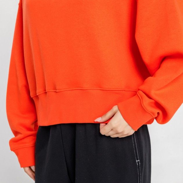 Oversize Small Swoosh Fleece Sweatshrt Orange фото