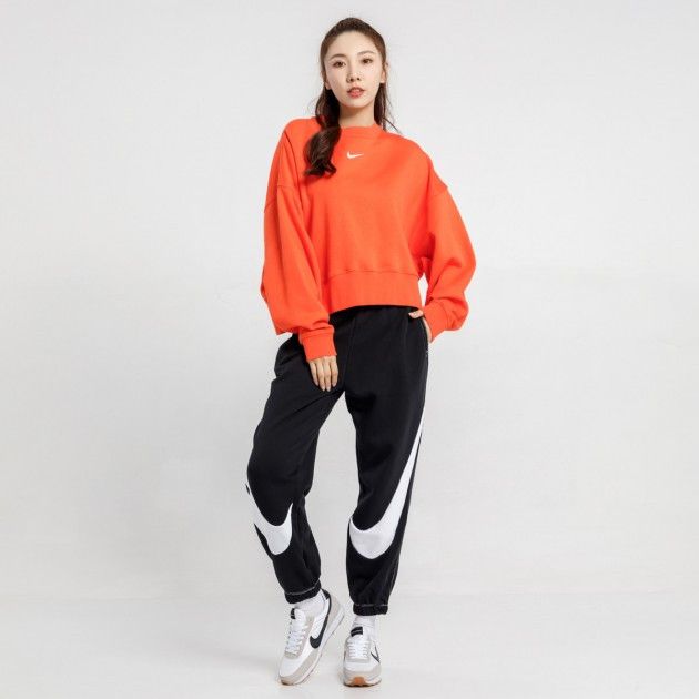 Oversize Small Swoosh Fleece Sweatshrt Orange фото