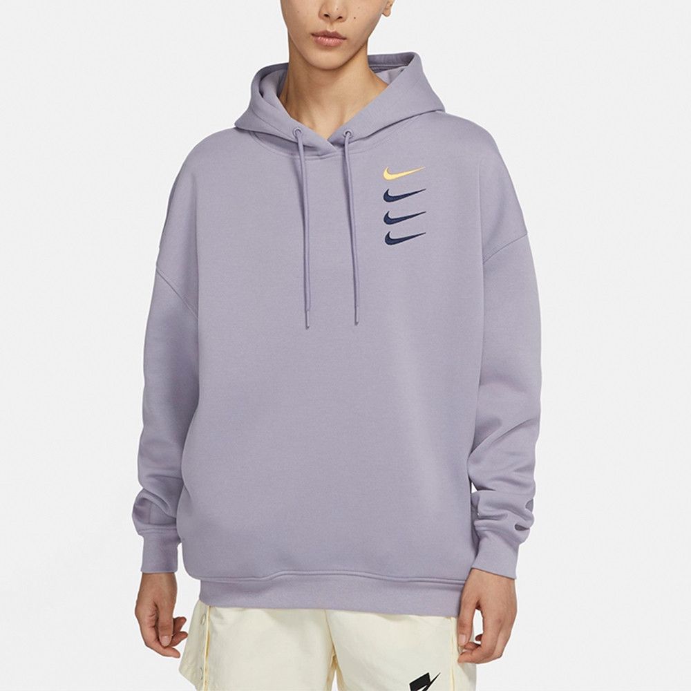 Essential Fleece Loose Hoodie Washed Blueberry фото