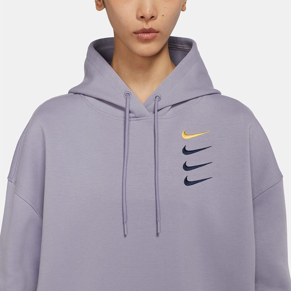 Essential Fleece Loose Hoodie Washed Blueberry фото