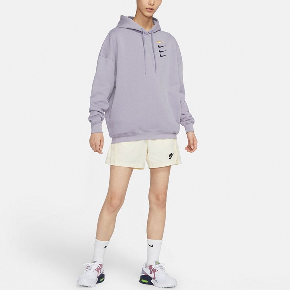 Essential Fleece Loose Hoodie Washed Blueberry фото