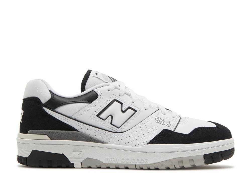 Низкие кроссовки New Balance 550 White Black Grey (Белый) Унисекс