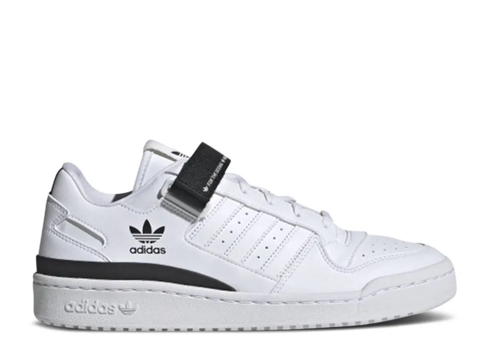 Низкие кроссовки Adidas Forum Low Velcro White Black (Белый) Унисекс