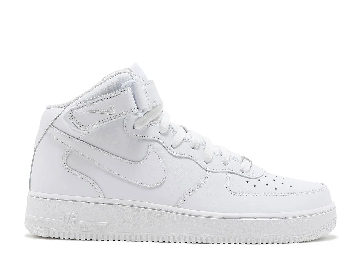 Высокие кроссовки Nike Air Force 1 Mid 07 Triple White (Белый) Унисекс