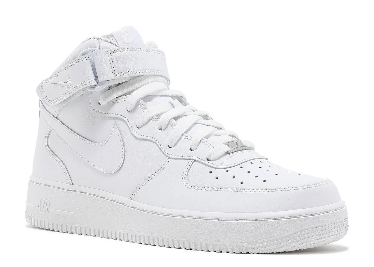 Air Force 1 Mid 07 Triple White фото