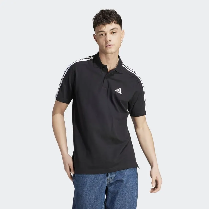 Essentials 3-Stripes Polo Shirt Black фото