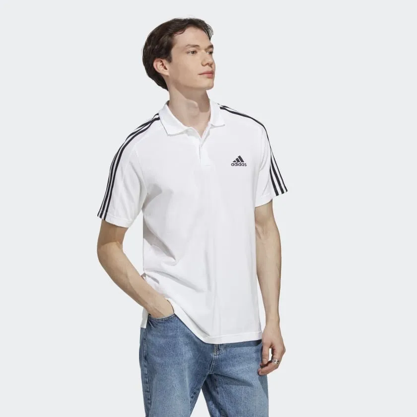 Essentials 3-Stripes Polo Shirt White фото