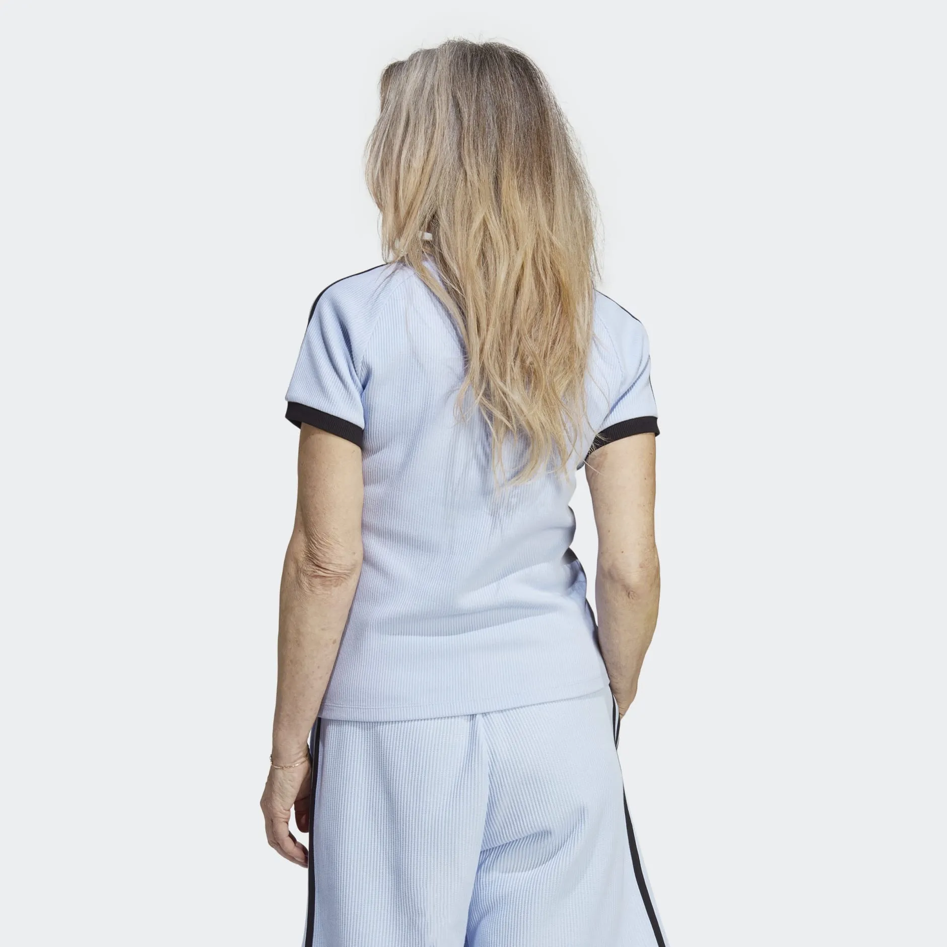 3-Stripes Slim Tee Light Blue фото