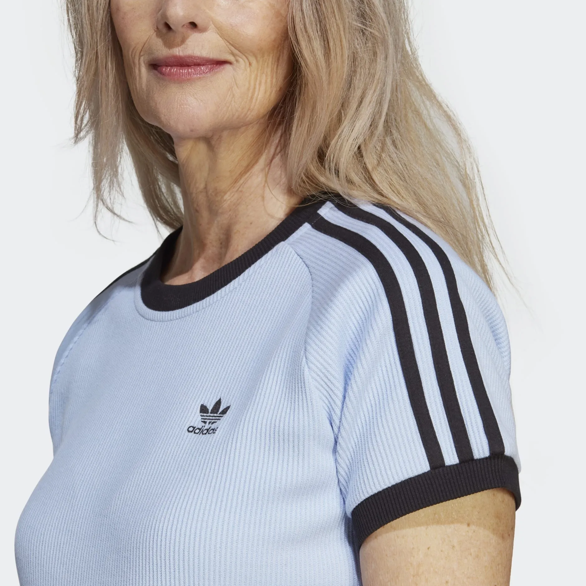 3-Stripes Slim Tee Light Blue фото