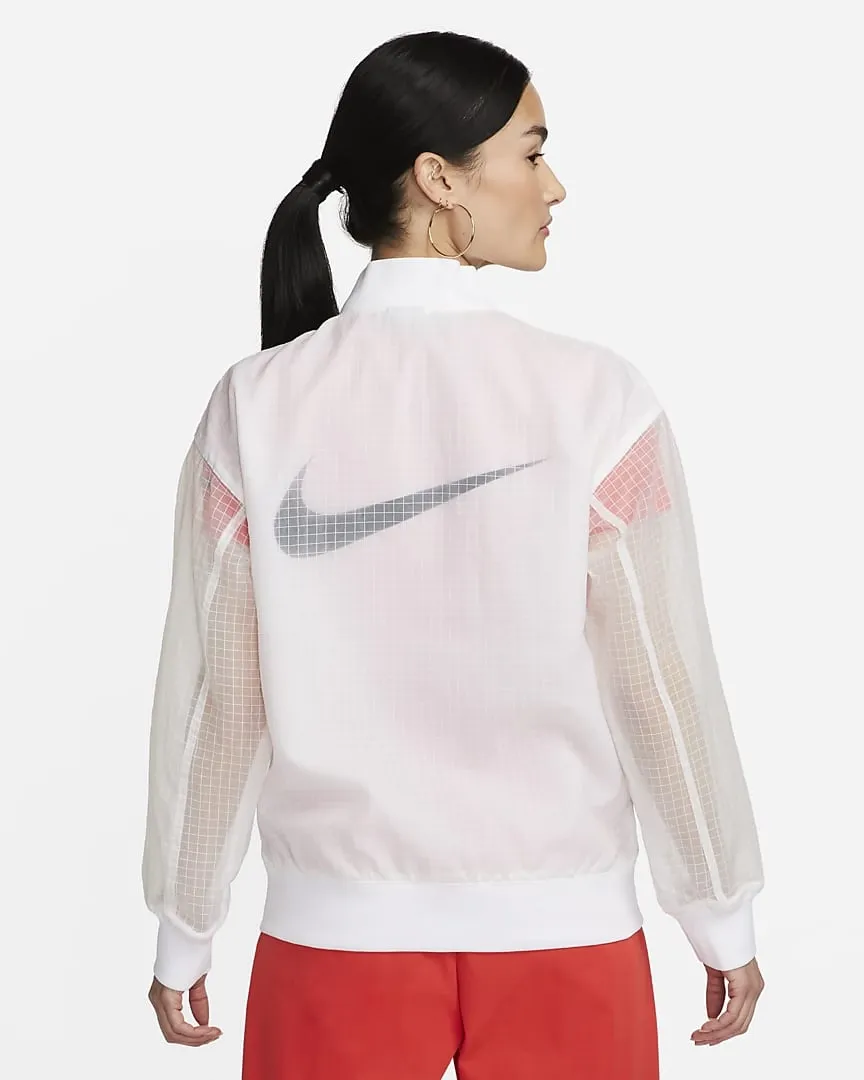 Woven Varsity Bomber White фото