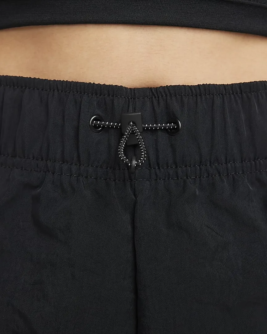 Essentials Woven High-Waisted Shorts Black фото