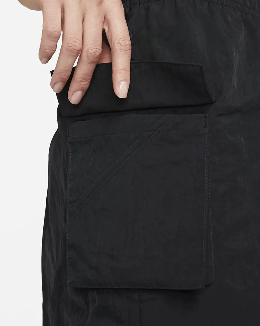Essentials Woven High-Waisted Shorts Black фото