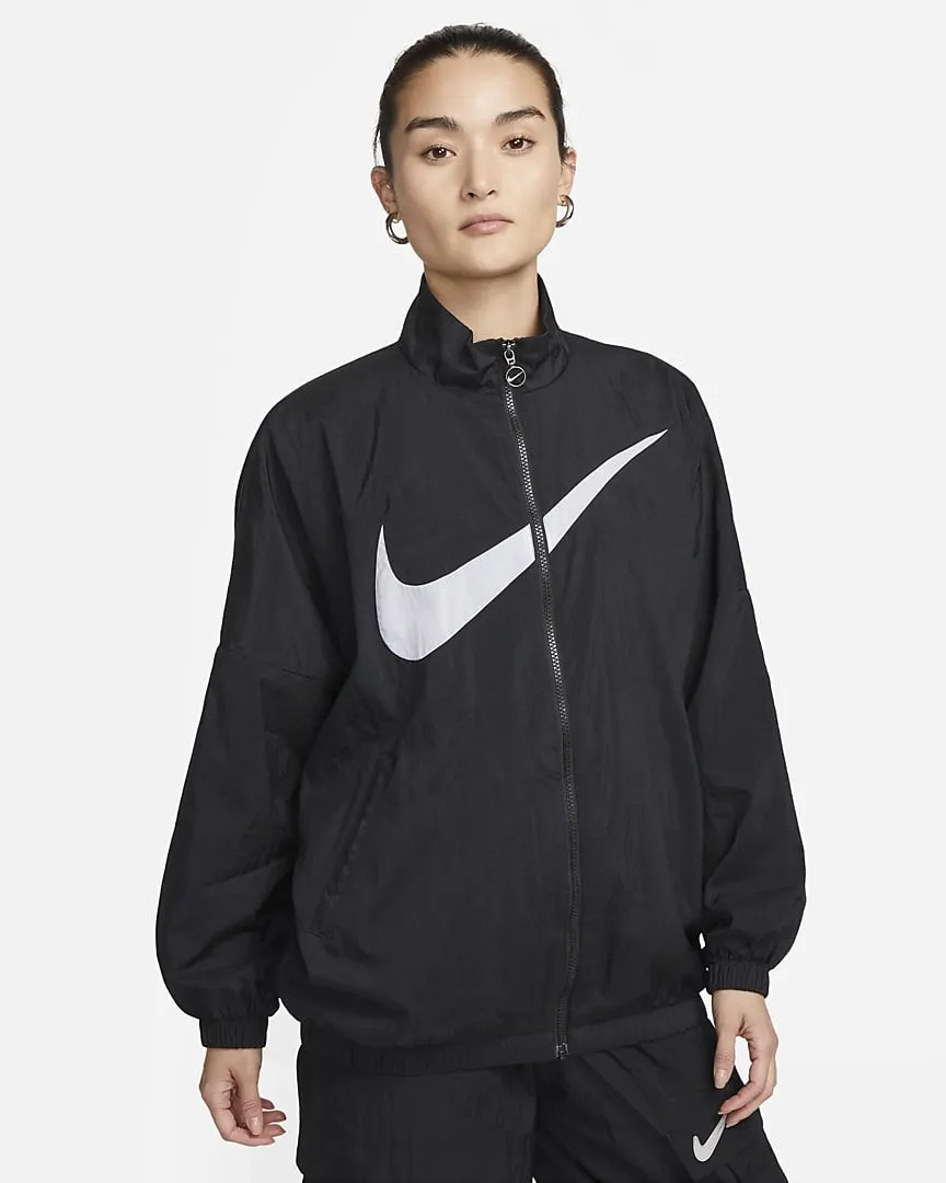 Zip Woven Tracksuit Jacket Black